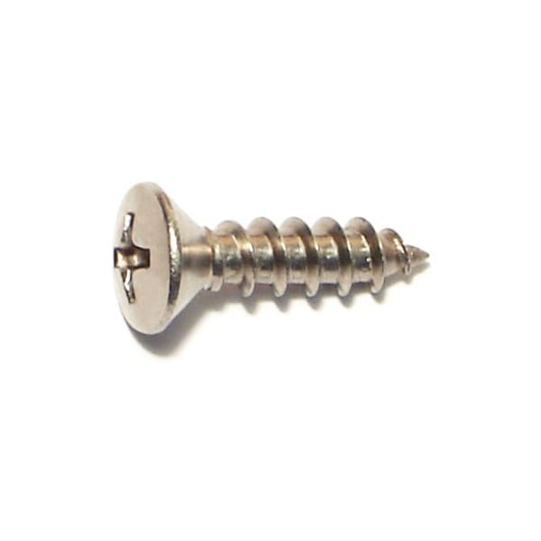 Midwest Fastener Sheet Metal Screw, #10 x 3/4 in, 18-8 Stainless Steel Oval Head Phillips Drive, 100 PK 05233 - main